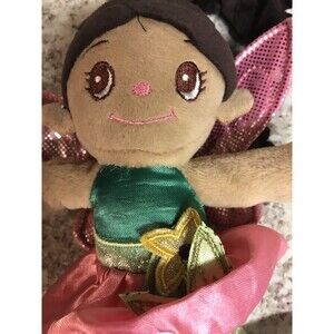 This and That Plush Doll Dark Skin Curls Soft Fairy Big Eyes Diverse 8”